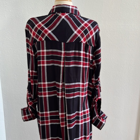 Plaid Red and Black Button Down BLL Nyc Size L - Picture 6 of 13